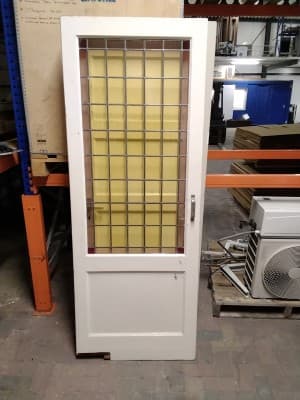 Enkele ensuite deur glas in lood 209,5x79,5x3,5cm